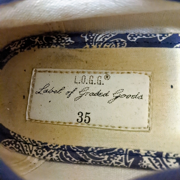 3/$30 H&M Slip on blue pattern women's flats - Picture 2 of 2